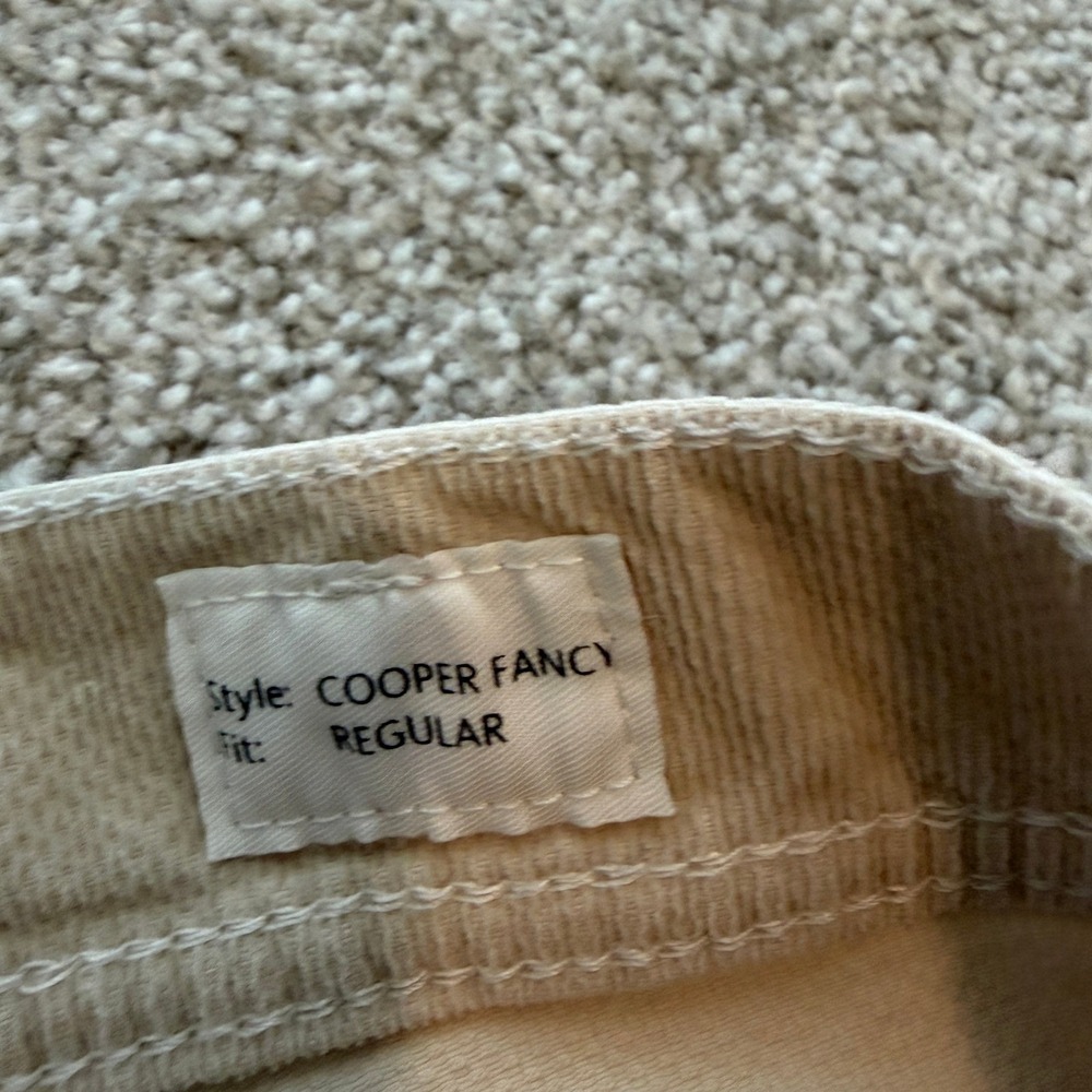 Brax Cooper Fancy Pants‎ Mens 31x28 Khaki Beige Corduroy Straight Leg Casual - Picture 6 of 11